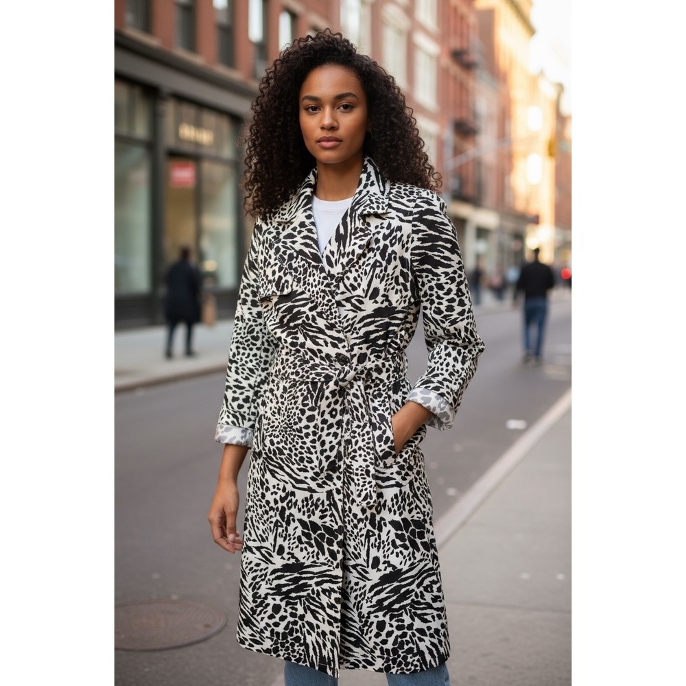 Sergio Hudson for Target Animal Print Trench Coat - XXS
